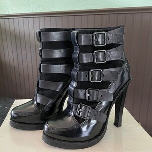 Black All Saints High Heel Boots